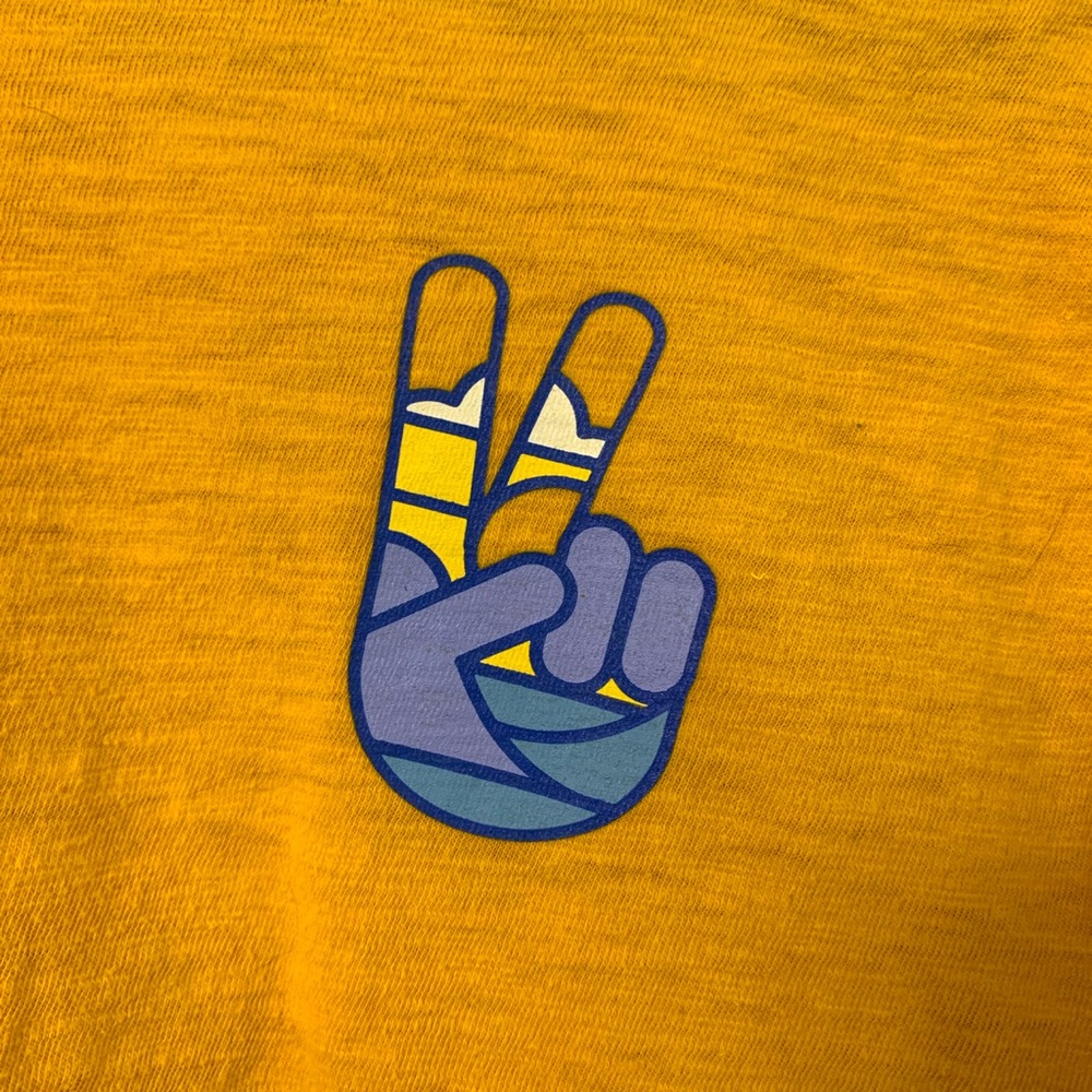 Yellow peace graphic tee